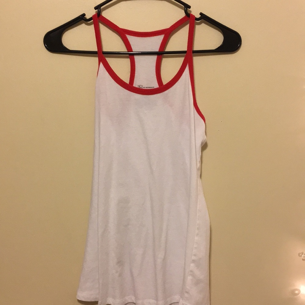 White and Red Tank Top